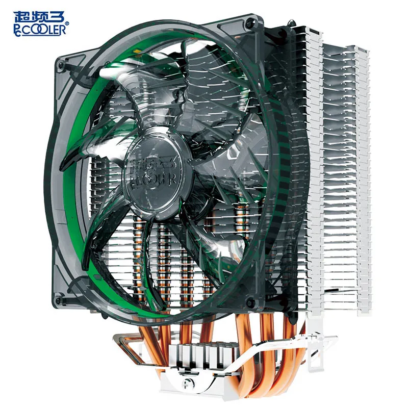 Pccooler X4 4 Heatpipe кулер для процессора 12 см светодиодный 4-контактный вентилятор для Intel 115X2011 AMD AM4 радиатор охлаждения процессора 120 мм тихий вентилятор для ПК