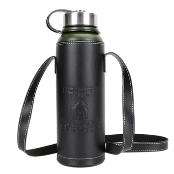 

UPORS New 800/1100ml Thermos Bottle Stainless Steel Vacuum Flask with Carry Case Portable Outdoor Travel Insulated Water Bottle