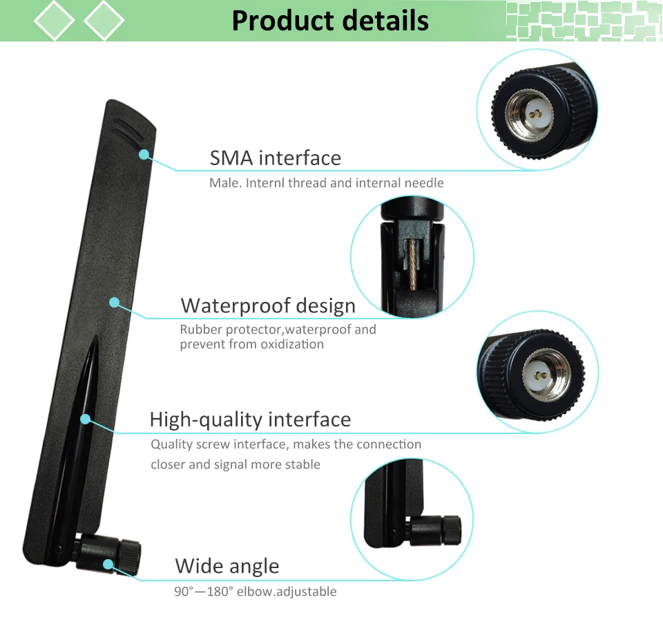 2 шт. 2,4 ГГц антенна wi-fi антенна SMA разъем 8dbi 2,4 г antena wi fi antenne + PCI U. FL IPX для RP-SMA косичка кабель