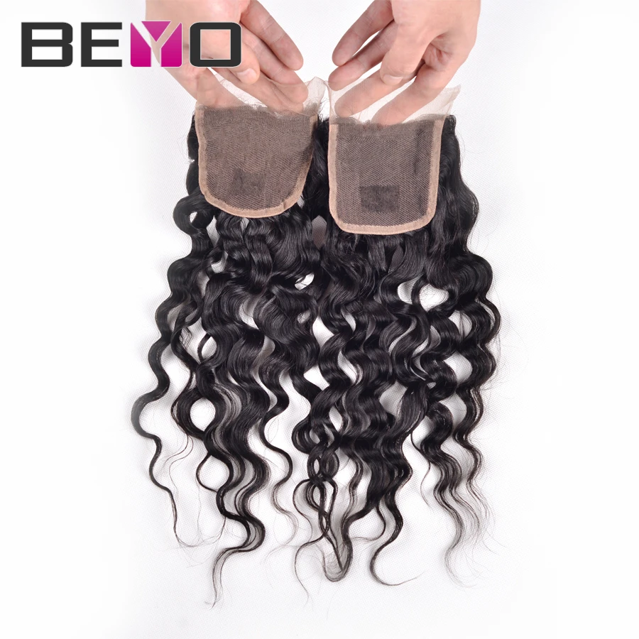 alt7A natural wave lace closure brazilian curly virgin hair brazilian  closure wet and wavy virgin brazilian hair soft human hair