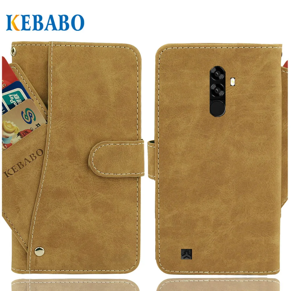 

Vintage Leather Wallet HomTom S99 Case 5.5" Flip Luxury 3 Front Card Slots Cover Magnet Stand Phone Protective Bags