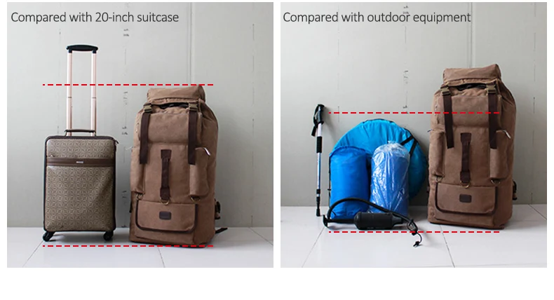 Мужской походный рюкзак, Брезентовая сумка, большая вместительность, мужской рюкзак для путешествий, на шнурке, для походов, кемпинга, альпинизма, для спорта, XA154D