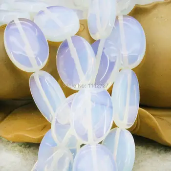 

Accessories Sri Lanka Natural Moonstone Ellipse Opal DIY Jewelry making Loose Beads Semi Finished Stone 13X18mm 15inch wholesale