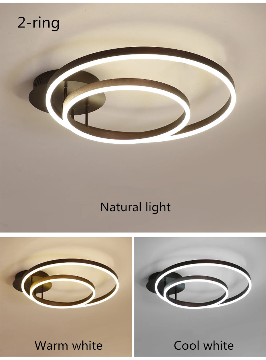 Креативные Круглые Кольца, потолочные светильники для гостиной, спальни, дома, AC85-265V, современные светодиодные потолочные светильники