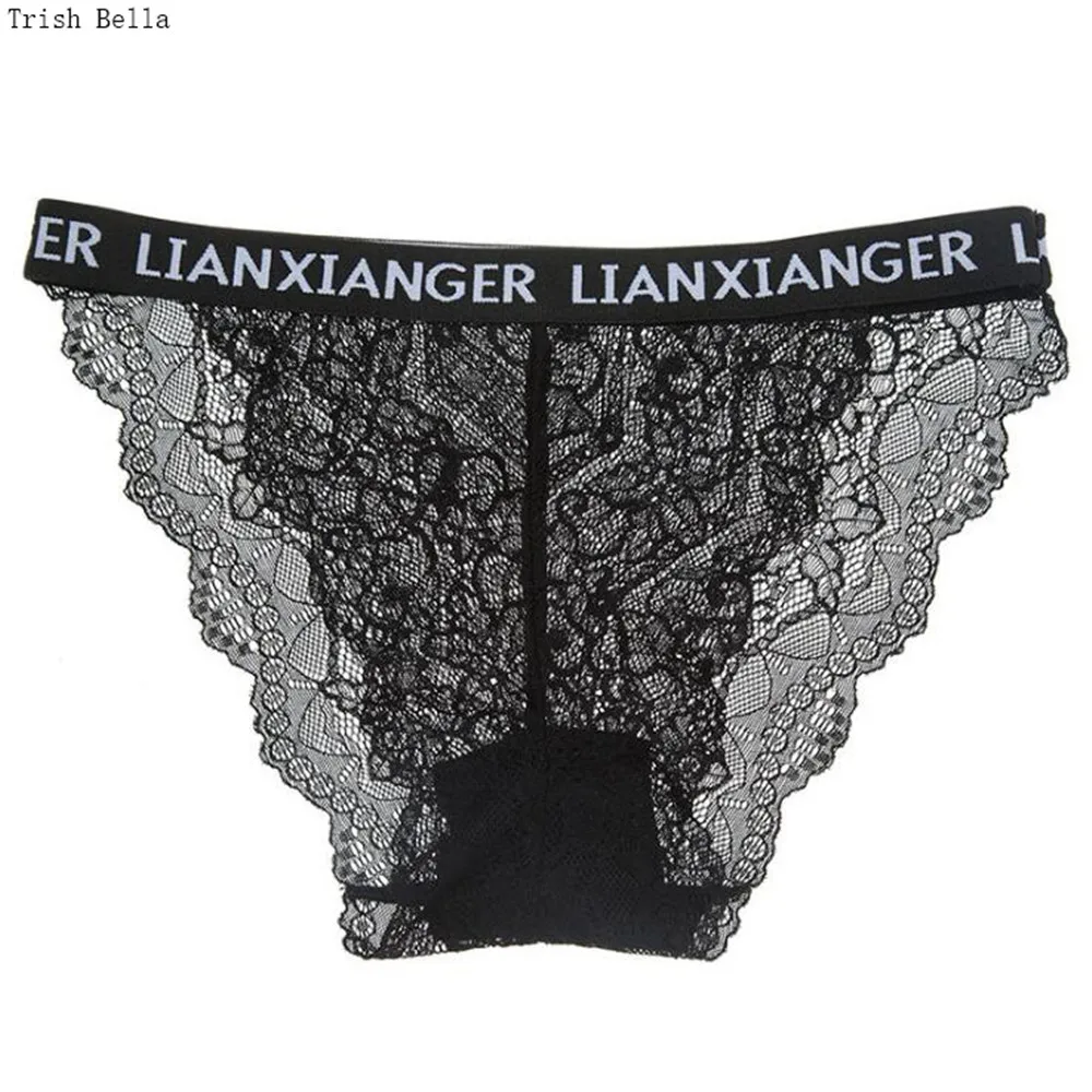 

Trish Bella 2018 new transparent Lace No trace motion Bikini Ultrathin tanga sexy lingerie panties underwear women erotic string