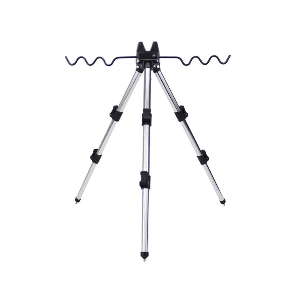 

Aluminum Telescopic Fishing Tripod Holder Stand for Fishing Rod Fishing tool Silver Foldable Fishing Rod Gun Stand 62cm/120cm