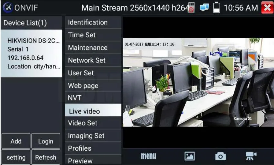 Além de Câmera Monitor com Wif Atualize Cctv Tester H.265 4 k 8mp Tvi Cvi Ahd Analógico 5-em-1 Pulso Ipc-1800 ip 20 Atualize IPC 1800 além de câmera ip