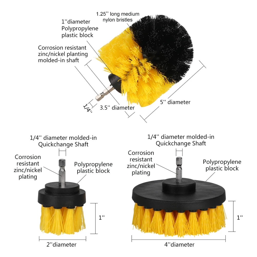 Аксессуары для 6 шт./партия, Набор домашних щеток для скруббера для ванной, многофункциональная насадка для дрели, набор для чистки, вращающаяся губка