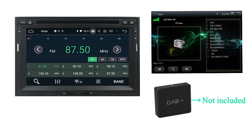 Best Belsee 4GB+64GB Android 9.0 Radio for Peugeot 3008 5008 Partner 2010-2016 Car Stereo GPS Unit Autoradio DVD Player Sat Navi 8