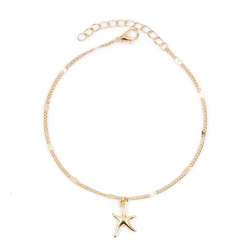

Simple Fashion Star Pendant Foot Chain Anklets Bohemian Beach Adjustable Anklet Bracelet for Women Jewelry