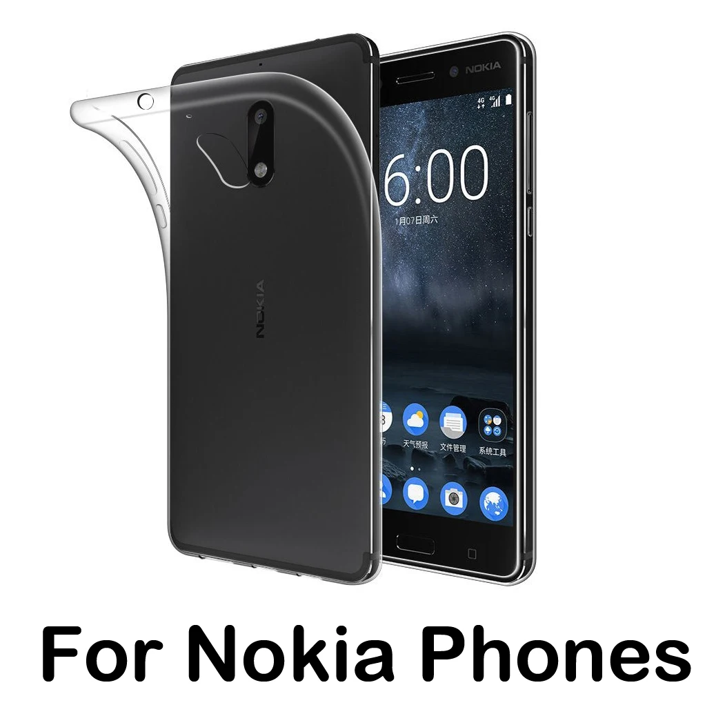 Top Tpu for Nokia 9 8 7 6 5 3 2 Lumia 950 640 XL Slim Protective Clear Case Resistant Soft Cover | Мобильные телефоны и