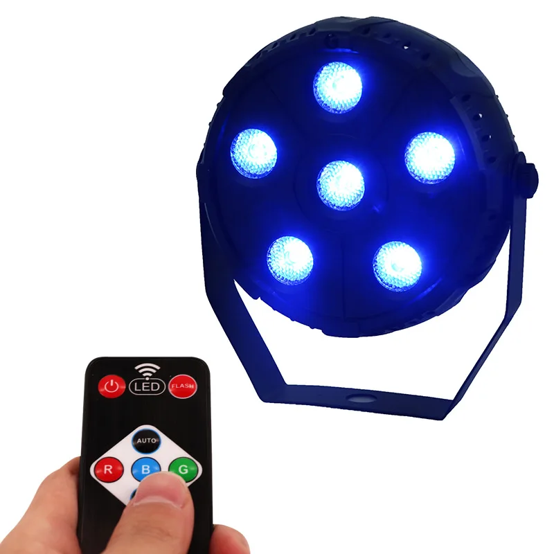 

SHEHDS Wireless Remote Control LED Par 6x3W RGB Lighting LED Sound Control Lighting Effect For Disco DJ Party Free Shipping