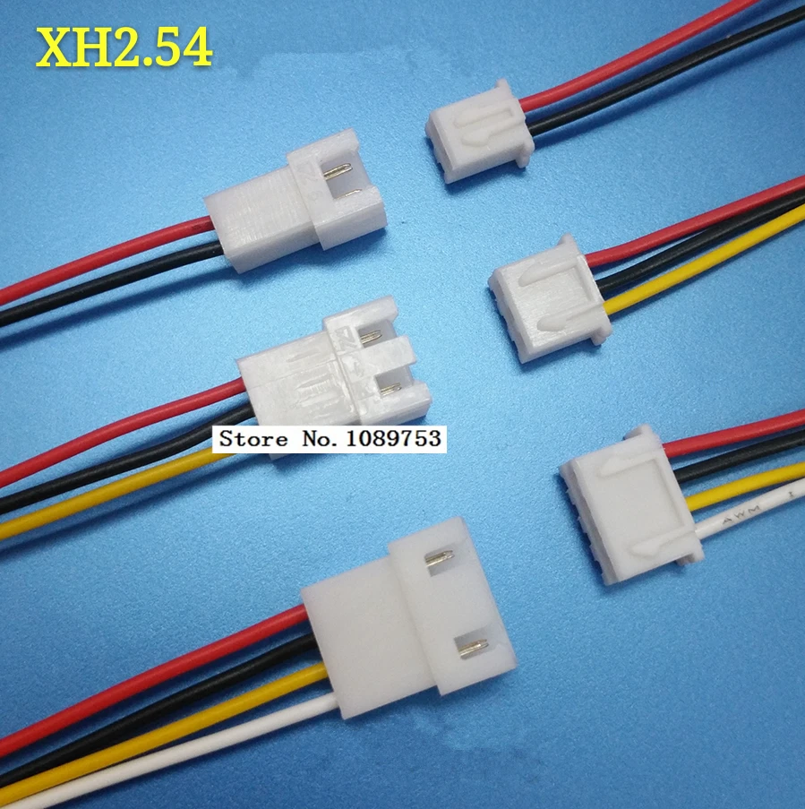 

20 Pairs Battery Charging Cable XH2.54 2P 3P 4P XH Plug Male & Female With 100MM Wire