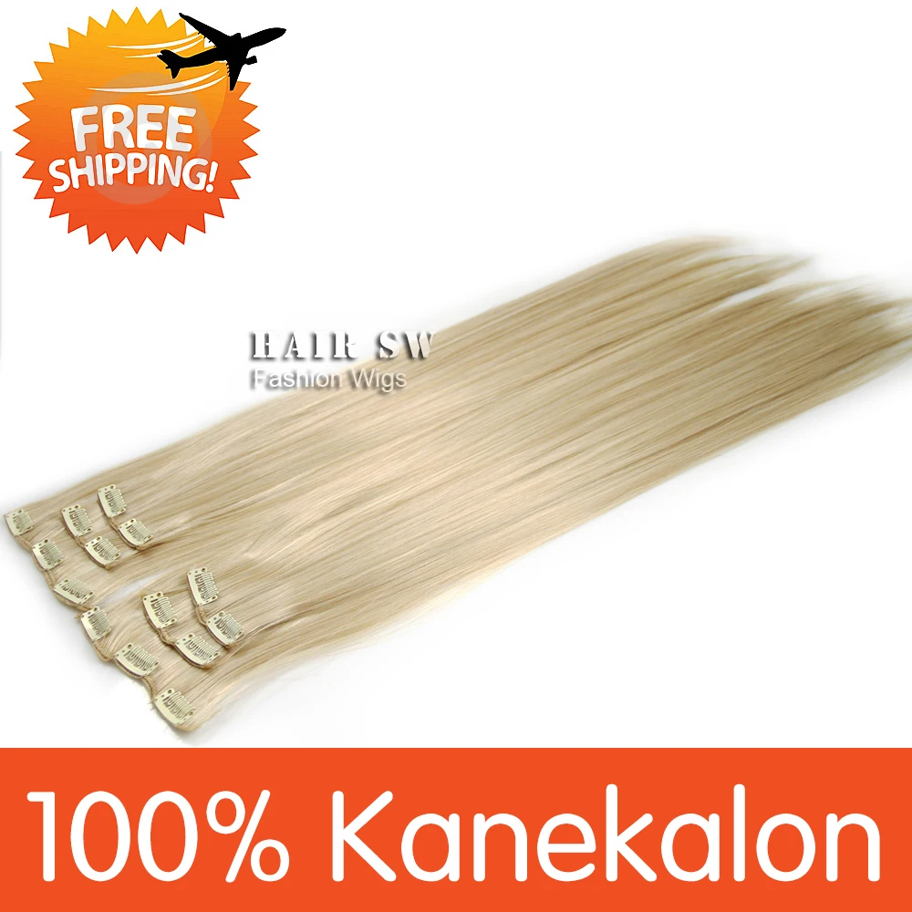 Clip On Extensions Clip In Hair Extensions Themal Fibre 16 110g 24