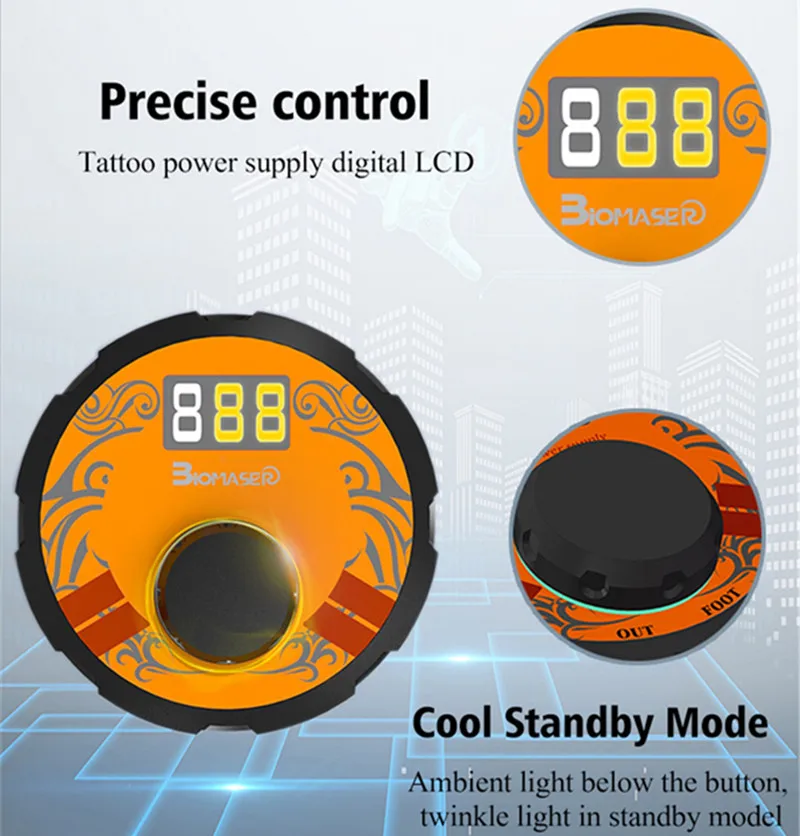 

Biomaser TPN026 Tattoo Power Supply Adjust Voltage With Power Adaptor For Coil Rotary Tattoo Machine Rotary Control Switch