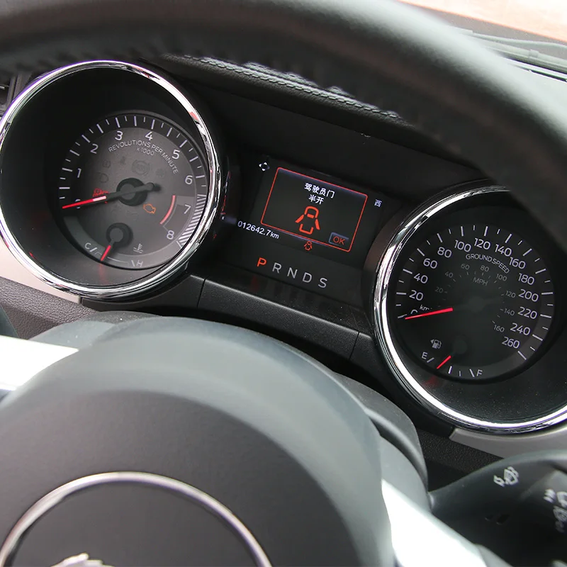 SHINEKA автомобильный Стайлинг ABS украшение приборной панели кольцо для указателя поворота приборная панель для Ford Mustang+ аксессуары для интерьера