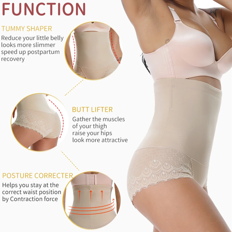 High Waist Shapewear Butt Lifter Tummy Control Panties Body Shaper Slimming Underwear Waist Trainer Butt Lifter Modeling Shorts shapewear panties butt hip enhancer