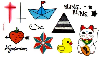 

waterproof temporary tattoo tatoo henna fake flash tattoo stickers Taty tatto Pyramid cat SYA047
