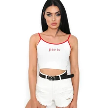 Женский жилет хит цветной ремень через плечо с вышитыми буквами тонкий жилет Модный Весна и лето высокое качество