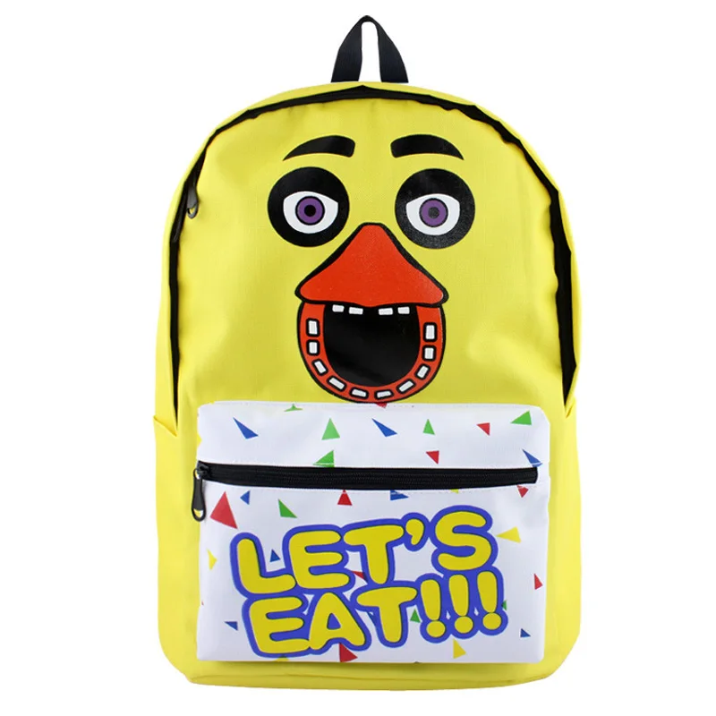 Yellow Anime Five Nights At Freddy's Backpack Freddy FNAF Nylon