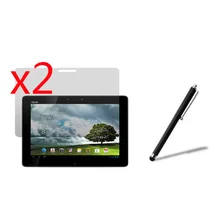 2x Фильмы+ 2x чистой тканью+ 1x Стилус, ясно ЖК-дисплей Экран протектор Защитная пленка щитки для Asus Eee Pad Transformer Prime TF201