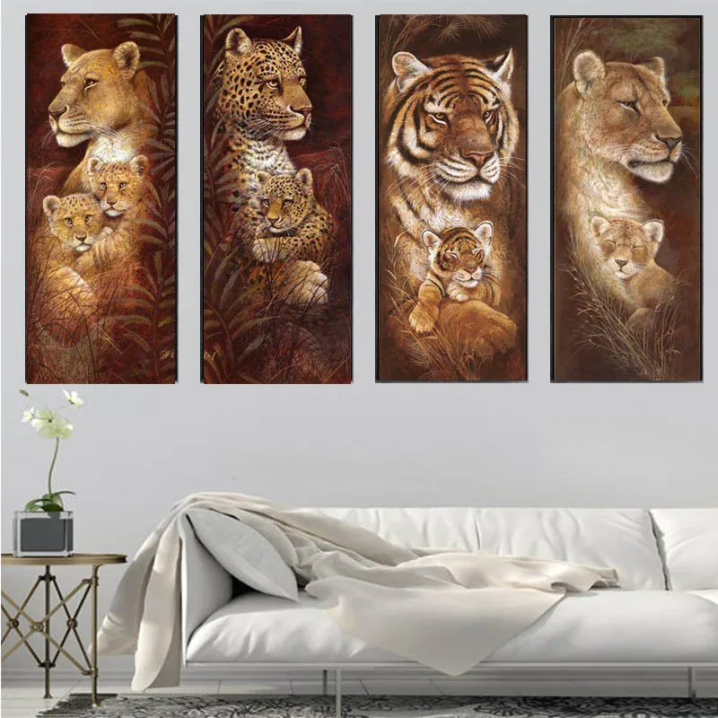 

Animal Diamond Embroidery 5D DIY Diamond Painting Christmas Tigers And Giraffes Cross Stitch Full Rhinestone Mosaic