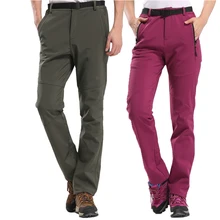 Мужские Зимние флисовые внутри Походные штаны, штаны для отдыха 46