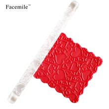 Помадка подарок rolling в форме сердца ролик Фондант Тиснение rolling Шпильки Сахар ремесло Инструменты помадка подарок кекс украшения