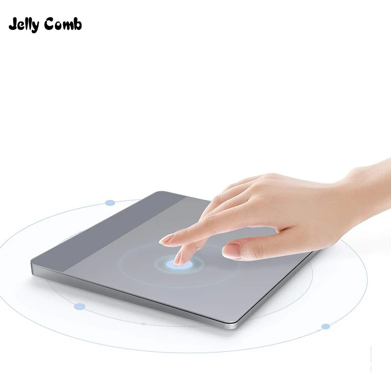 Jelly Comb Trackpad inalámbrico recargable con Nano receptor táctil inalámbrico para ordenador portátil PC almohadilla táctil USB para Windows 10 Mac OS - 1