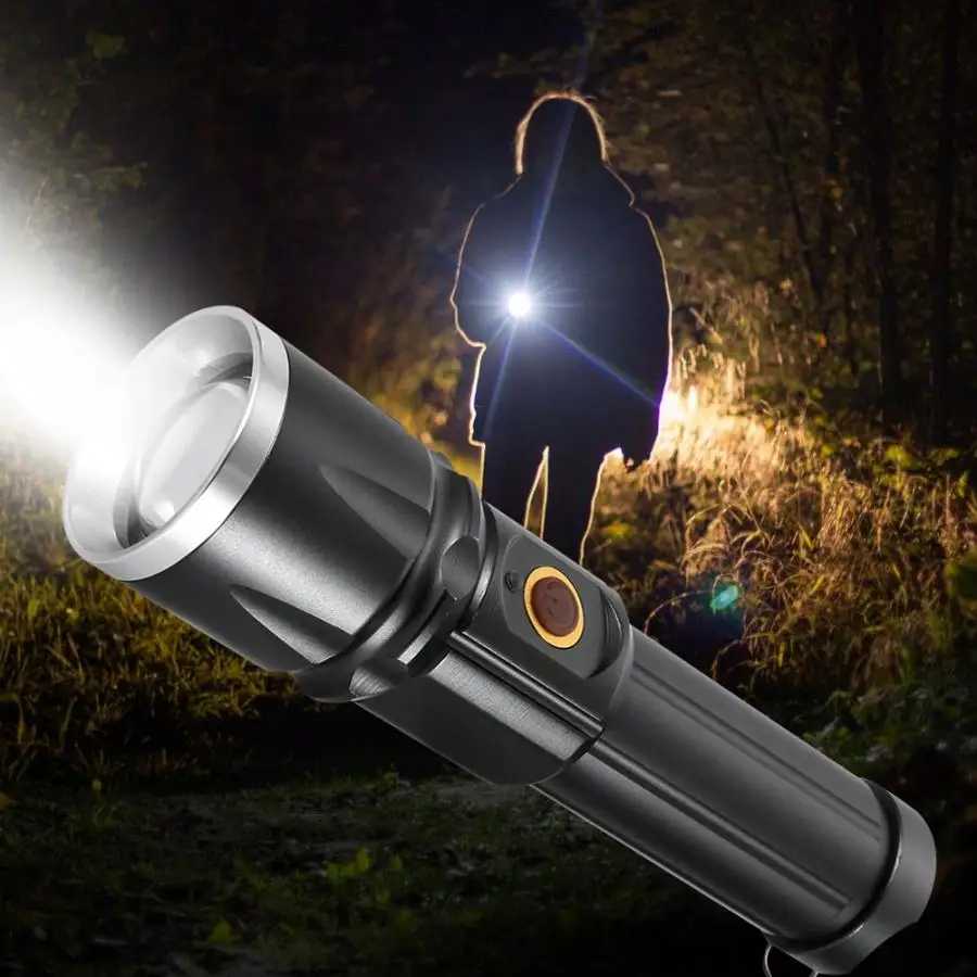 

LED USB Charging Portable Torch Aluminum Alloy Flashlight for Camping Emergency Hunting flashlight for bicycle