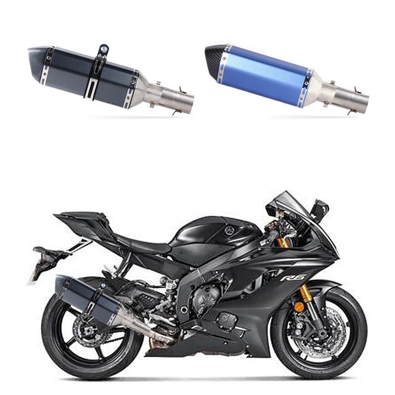 Мотоцикл полный системы выхлопной глушитель слипоны для Yamaha R6 YZF-R6 2006-2014 среднего звена трубы с DB-KILLER