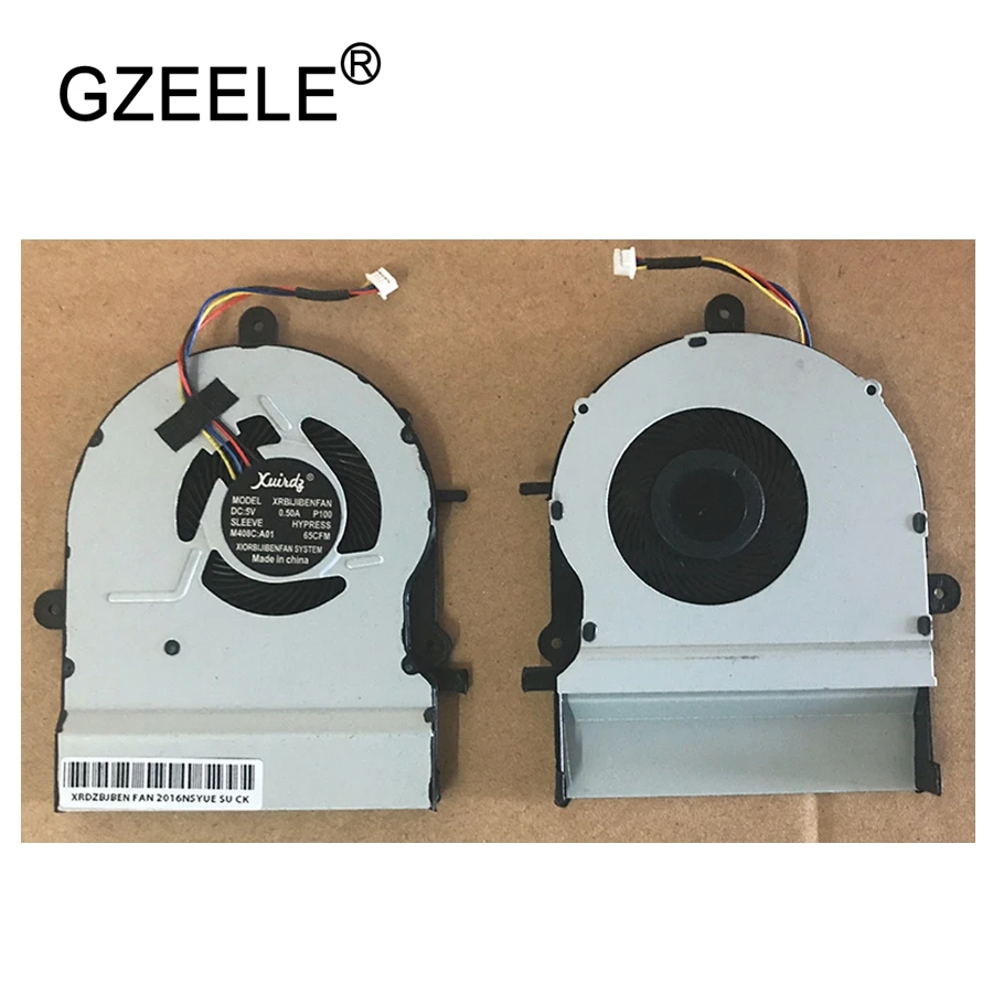 

GZEELE new Laptop cpu cooling fan for ASUS K501LX K501UX A501L V505L K501LB5200 Notebook Cooler Radiator Cooling cooler 4 Lines