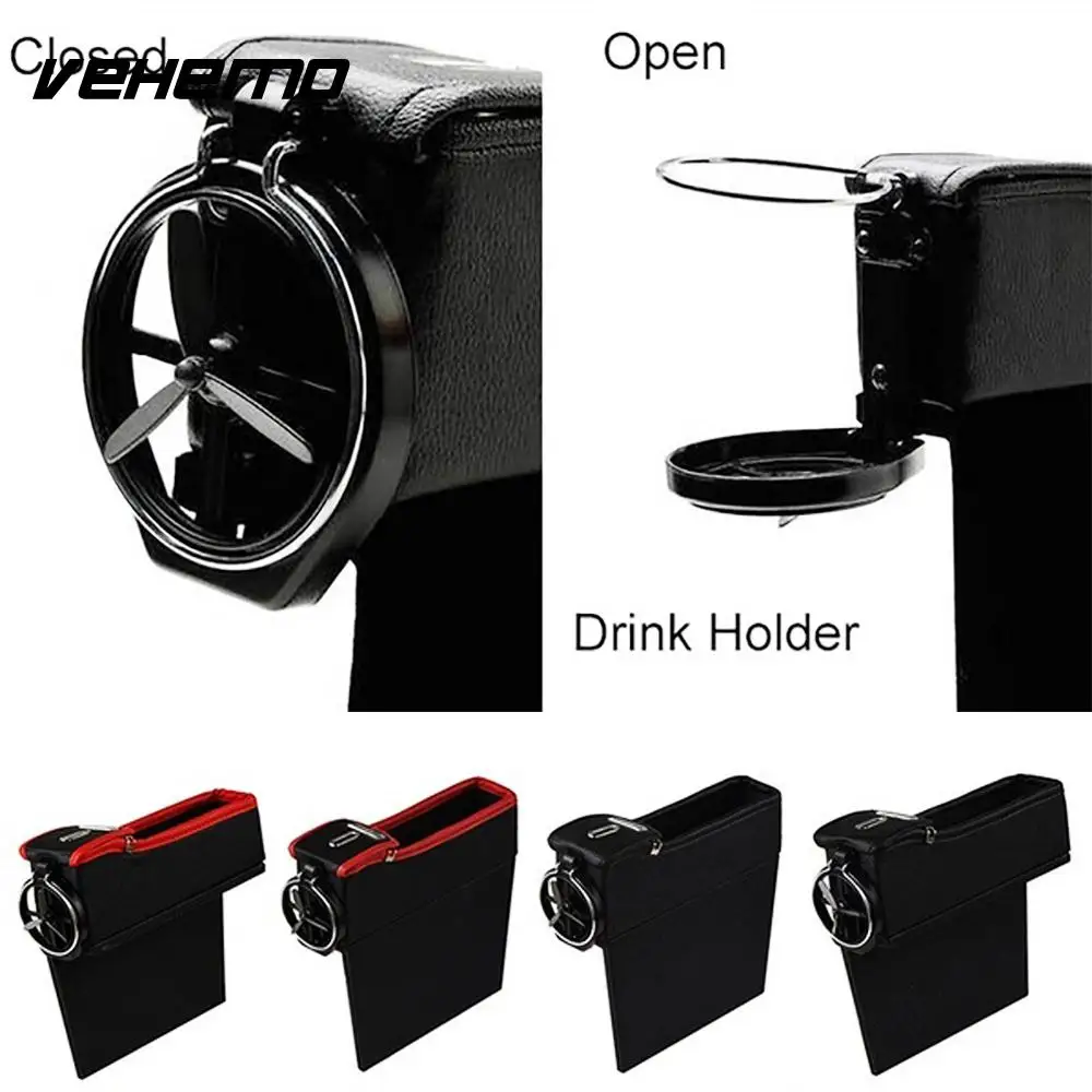 

Vehemo with Drinks Holder Car Seat Gap Pocket Co-Driver Storage Organizer Tidy Main Driving Torage Coin Bag Filler Supplies