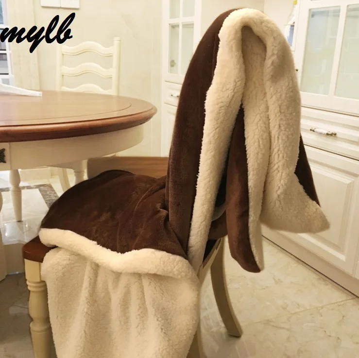 Mylb зимнее шерстяное одеяло Ferret кашемировое одеяло теплое одеяло s флис супер теплый мягкий плед на диван кровать