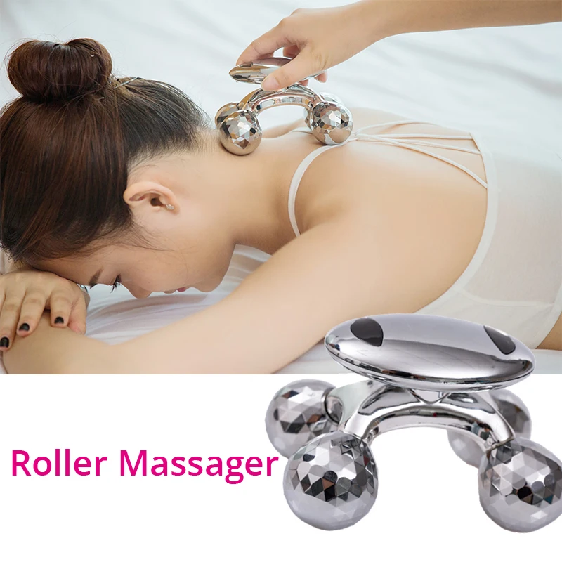 Roller Massager Beauty Body Slimming Massage 4 Adjustable Rollers Micro Electricity Skin Care Device Promote Collagen Production