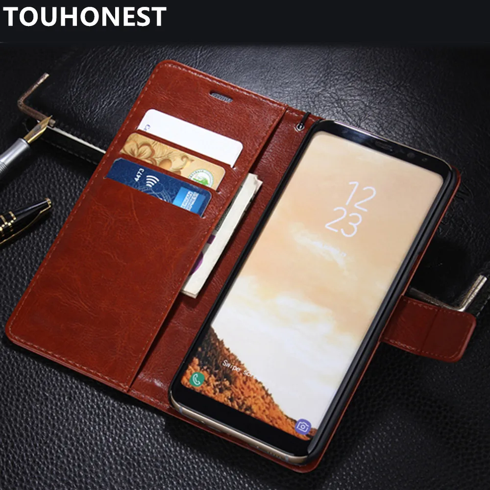 Кожаный чехол бумажник с откидной крышкой для Samsung Galaxy S9 plus A3 A5 A7 2016 J3 J5 J7 2017 S3 S4 S5 S6