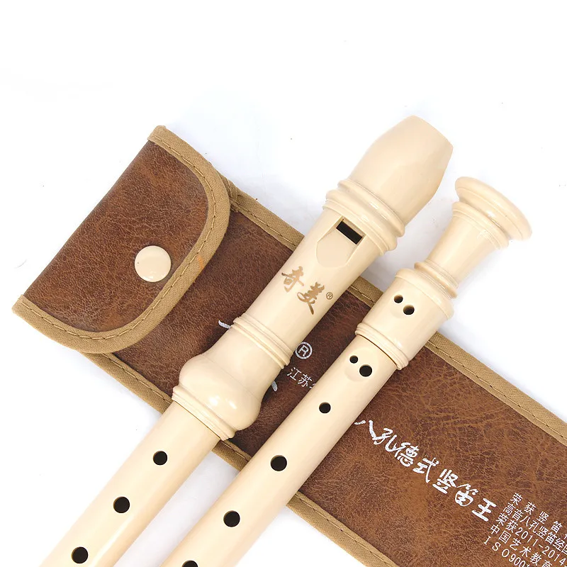 Chinese Vertical Flute C Key German Soprano Plastic Recorder 8 Holes