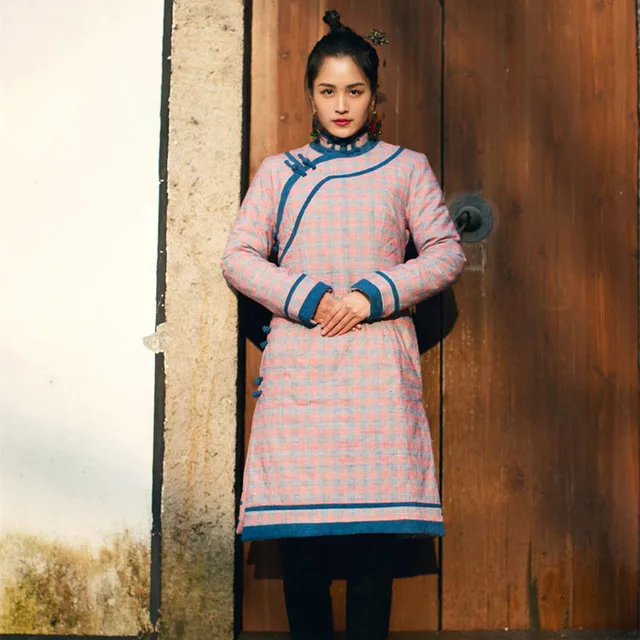 Cheap BOHOCHIC Original Vintage Ethnic Print Parkas Full Sleeves Bohemian Plus Size Custom Design Winter Women CoatAZ0675D Boho Chic