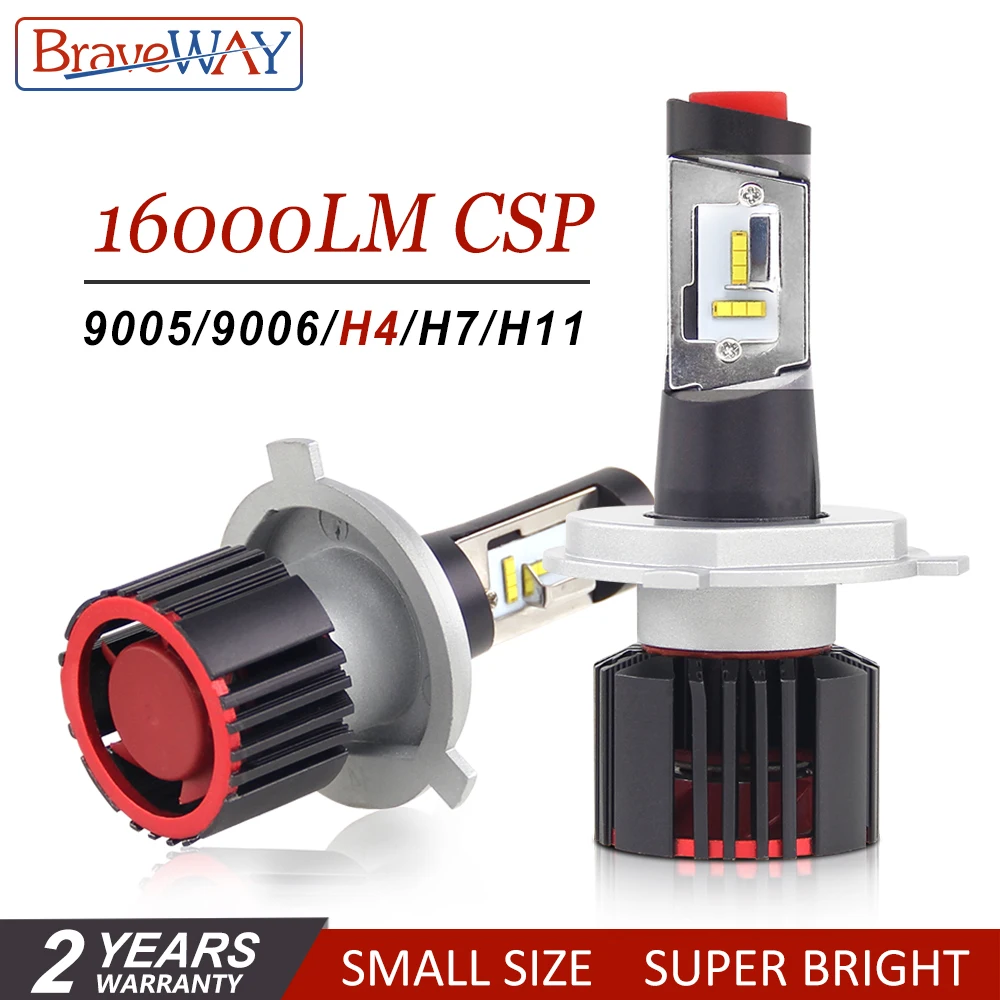 

BraveWay H4 H7 H11 LED Lamps for Cars Light Bulbs for Cars Ice Lamp for Auto Running Lights 9005 9006 HB3 HB4 H8 LED Headlights