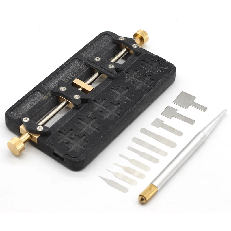 

Universal Fixture Phone PCB IC Chip Motherboard Jig Board Holder Maintenance Mold For Soldering+IC Chip Repair Thin Blade Tool