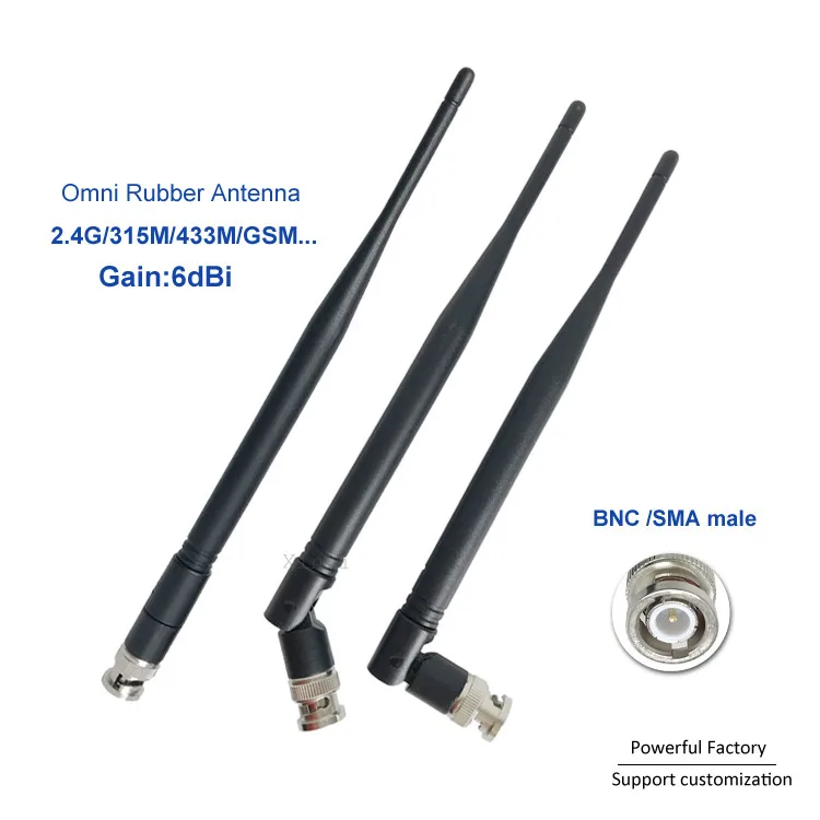 Внешний Wi Fi 2 4G 315 МГц 433 резиновый стержень мобильный BNC male 6dBi Omni 900/1800M GSM антенна 1