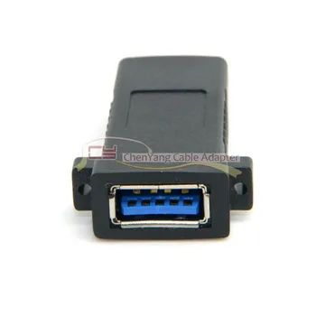 

USB 3.0 Female to Female Extension Exteder Coupler Adapter with Panel Mount Holes