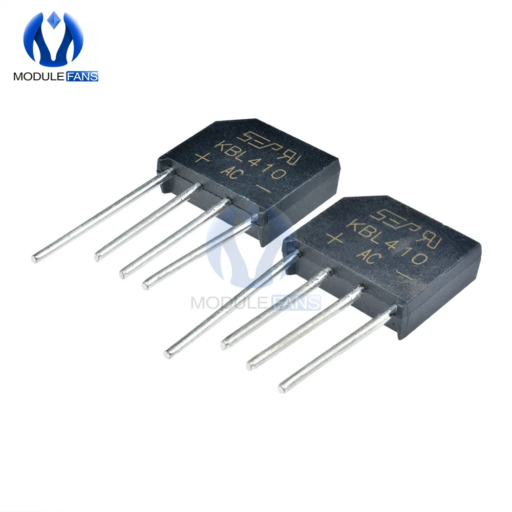 10PCS Diy Electronic KBL410 1000V 4A Diode Bridge Rectifier Single ...