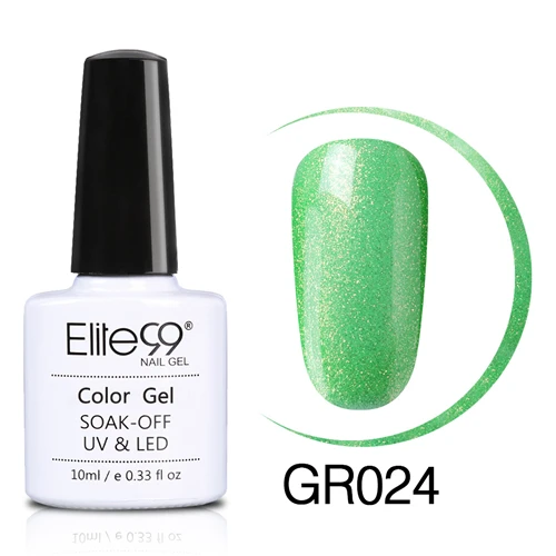 Elite99 Soak Off Green Series Гель-лак 10 мл Светодиодный УФ-гель лак для ногтей Праймер УФ гель лак для ногтей художественная краска для маникюра - Цвет: 024