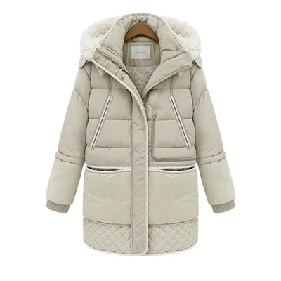 Agneau Vestes Parkas Hiver black Mince Manteaux Y418 Capuche Rembourré 2018 Laine Femmes Veste Nouveau White Chaud Longue De Épais 3xl 5XwvZWq