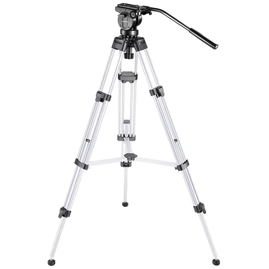 Neewer Pro Штатив для видеокамеры, 61 дюйм, алюминиевый сплав, с 360 градусов, головка для быстрой фиксации обуви, пузырьковый уровень(серебро - Цвет: Silver