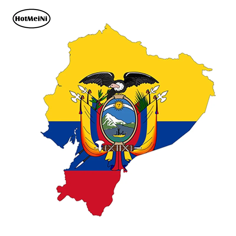 

HotMeiNi Car Styling Car Decal 3D Ecuador Map Flag CountryVinyl Sticker Laptop Travel Luggage Bumper Accessories 13cmx11.7cm