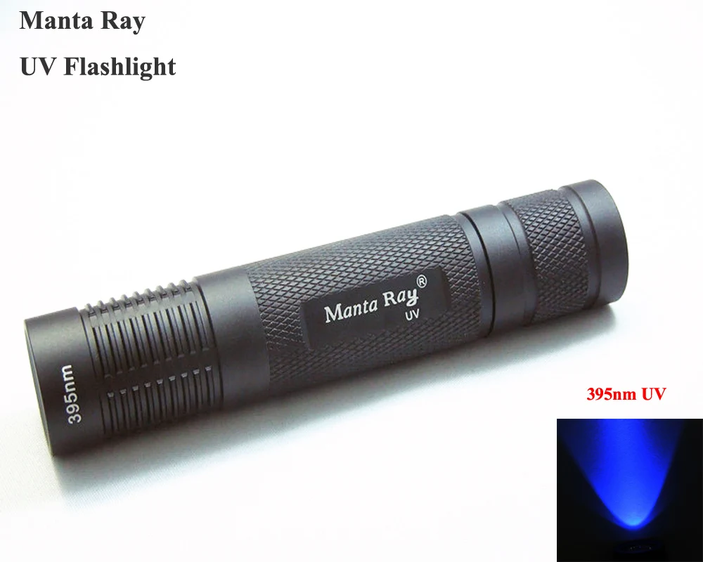 Светодиодный УФ фонарик Manta Ray 395nm маленький с прямой трубкой (1x18650)|Фонарики и