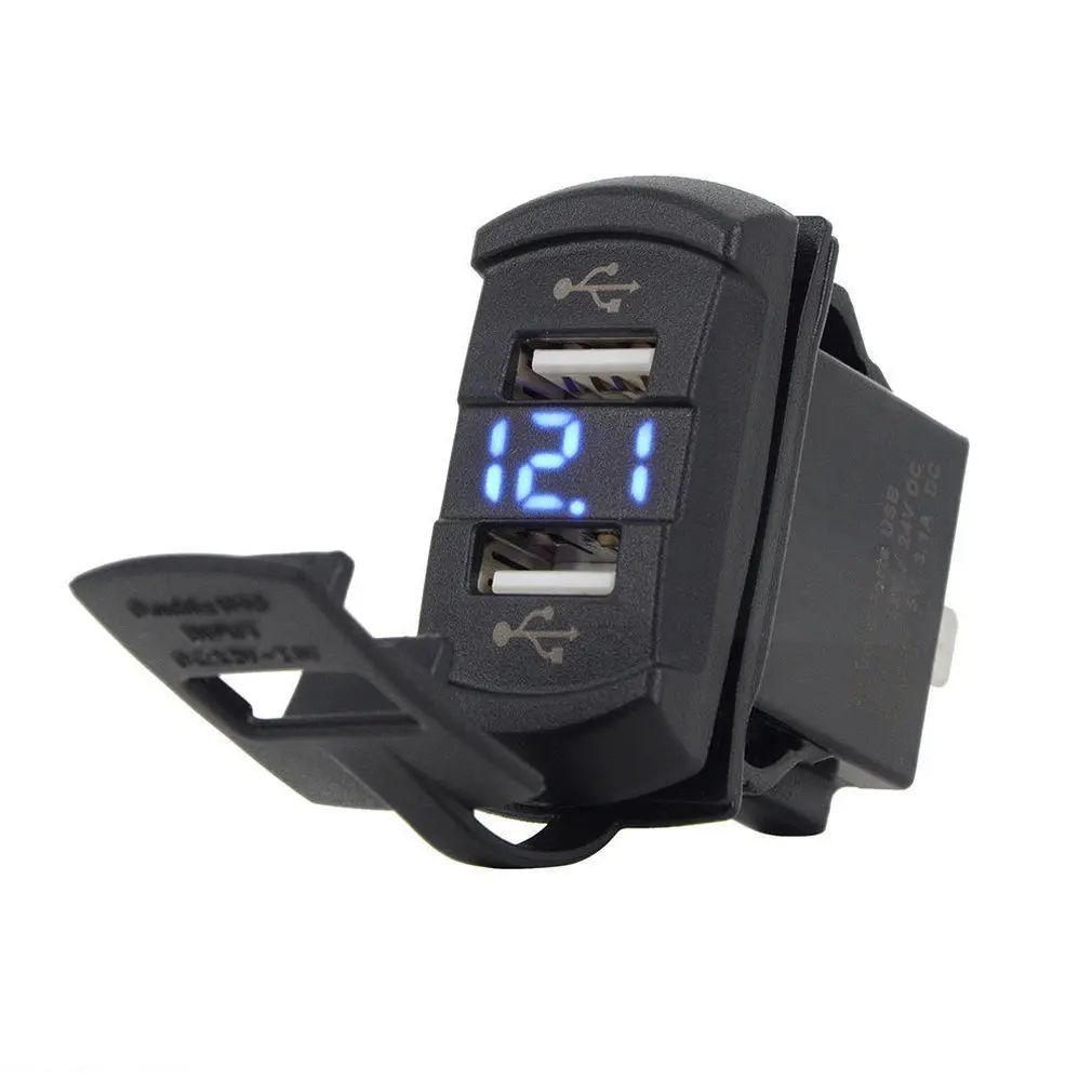 

Durable 12V Dual USB Car Motorcycle Cigarette Lighter Socket Splitter Power Adapter outlet power Mobile Phone Charger