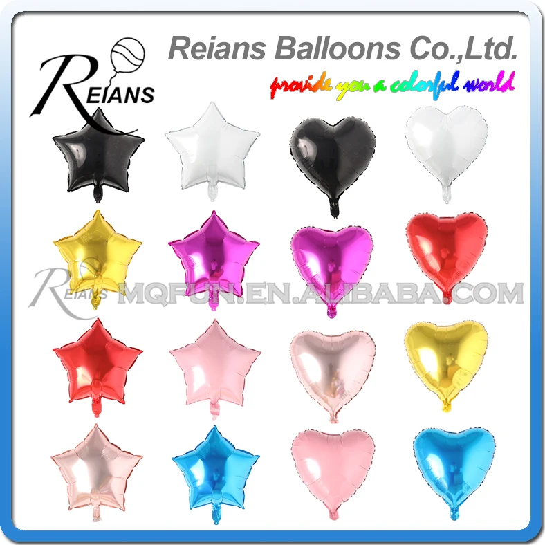 

5pcs rose gold Star heart shape Balloon 18inch, Inflatable Helium Baloon Wedding anniversary Birthday Christmas Party Decoration